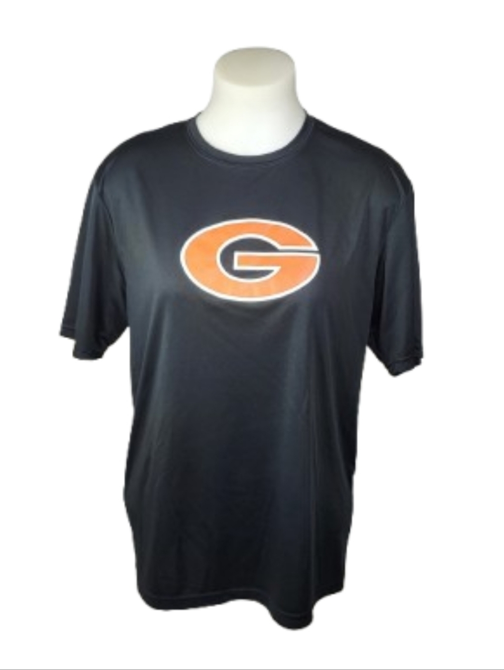 A4 Men's Black Performance Shirt with Orange Logo Sz Med